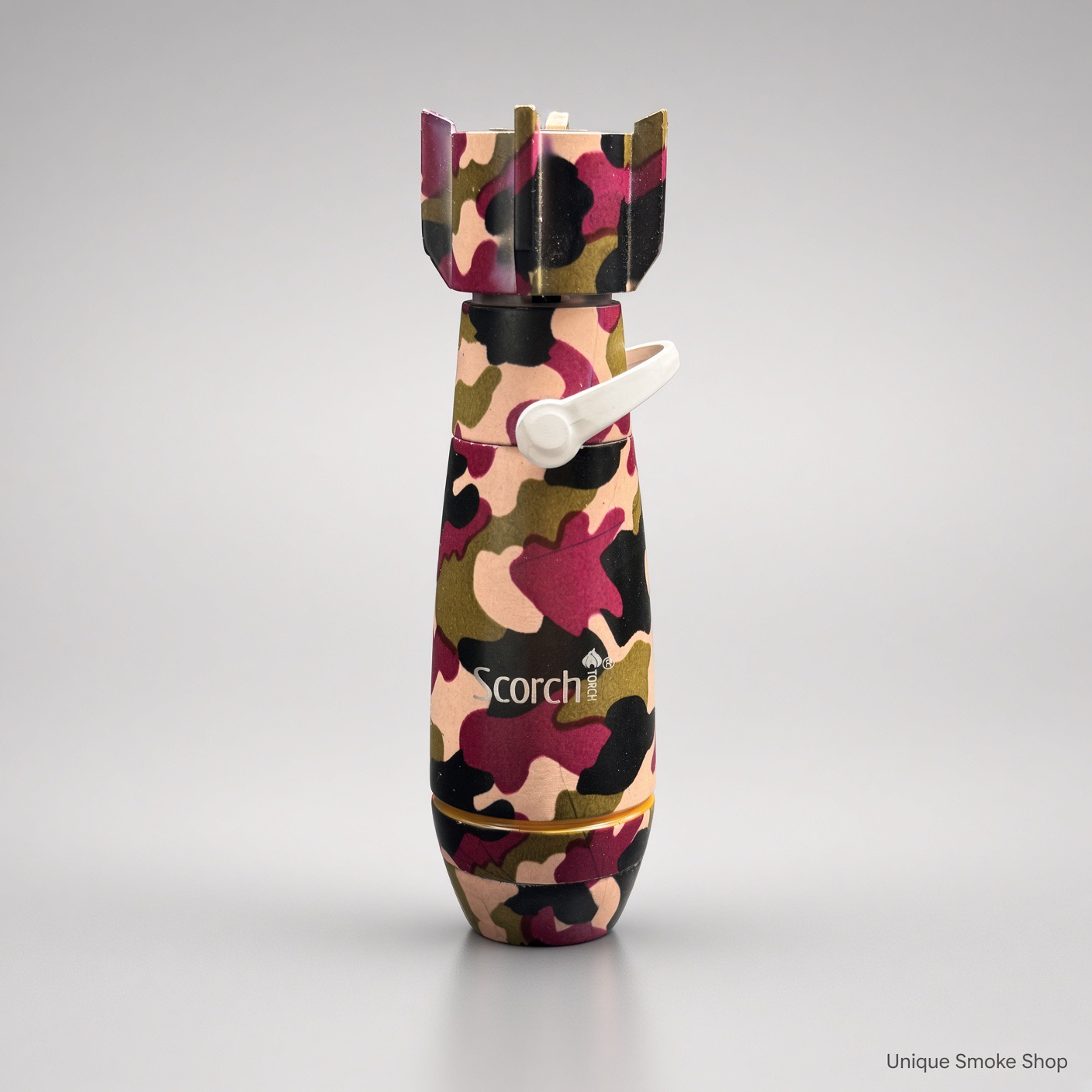 Preview pic of Scorch 61899 – 3.5” Pink Camo Bomb-Style Metal Torch | Single Jet