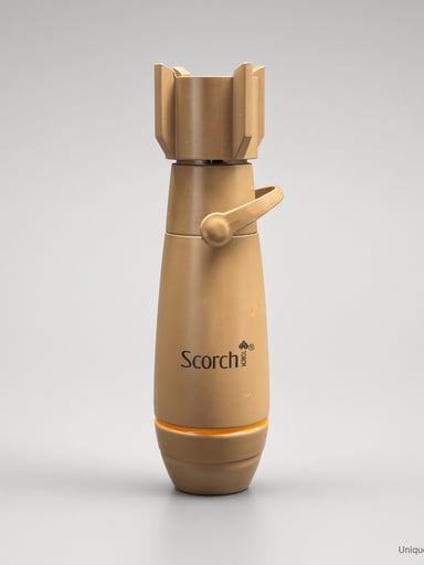 Preview pic of Scorch 61899 – 3.5” Tan Bomb-Style Metal Torch | Single Jet