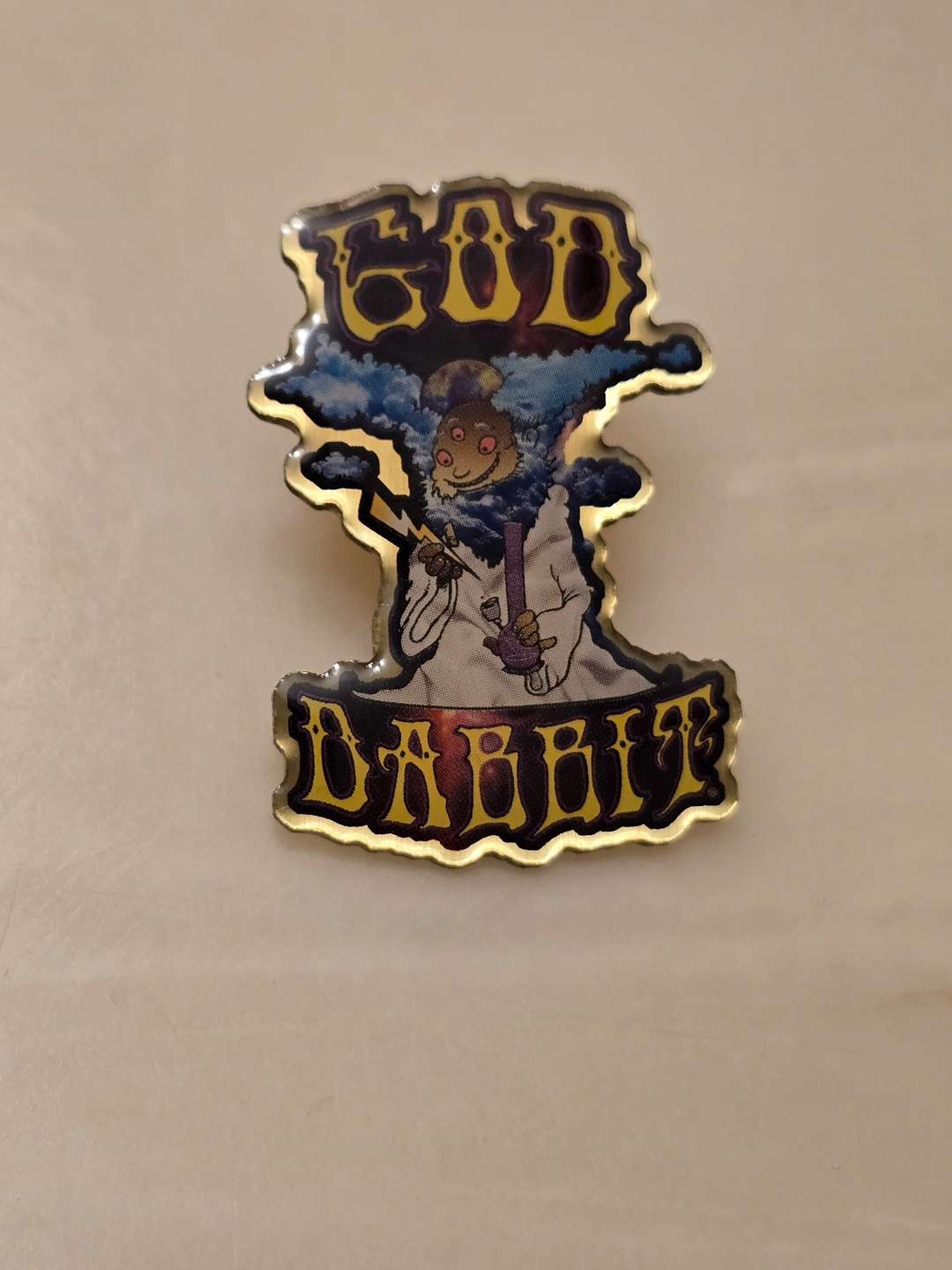 Preview pic of Dab pin LIMITED Edition DabGod (God Dabbit)