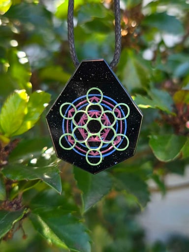 Preview pic of Metatron Sacred Geo Layered Glow Pendant