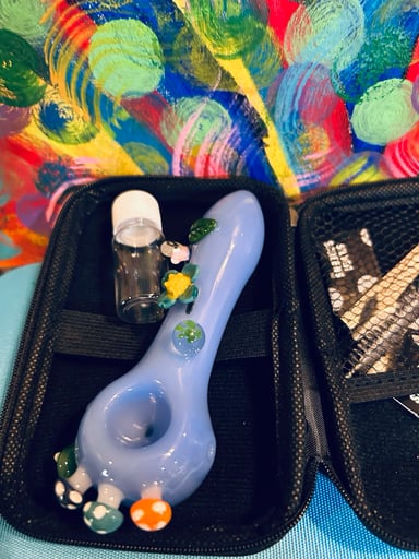 Preview pic of Glass Art Bug Forrest Theme Hand Pipe