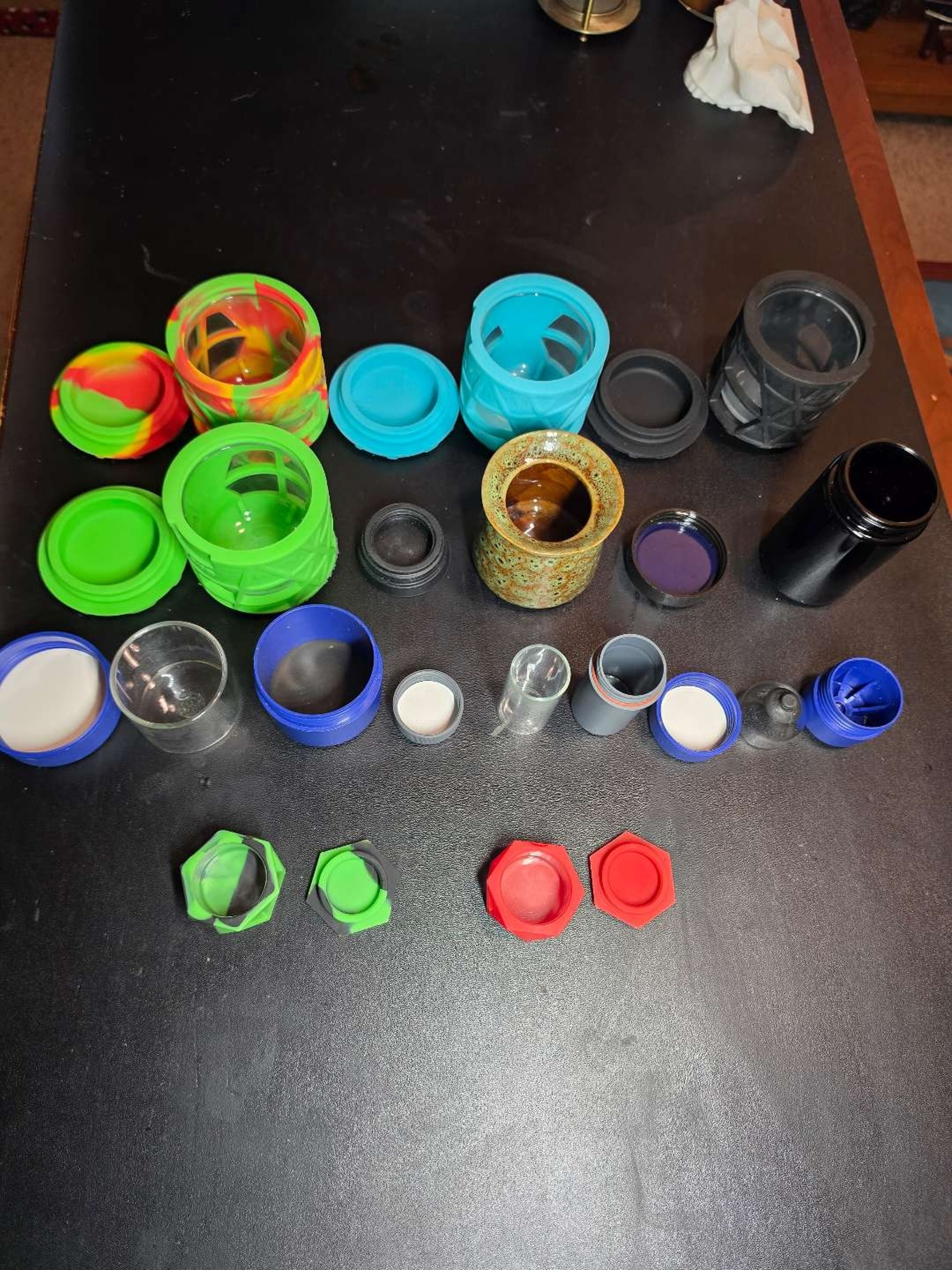 Preview pic of JYARZ + Ooze Stash Jar Lot – Big Papi, Satchmo, Classic, Prizm & Geode – 11pc