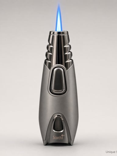 Preview pic of Scorch Rocket Single Flame Torch Lighter – Gunmetal Gray, Model 61582