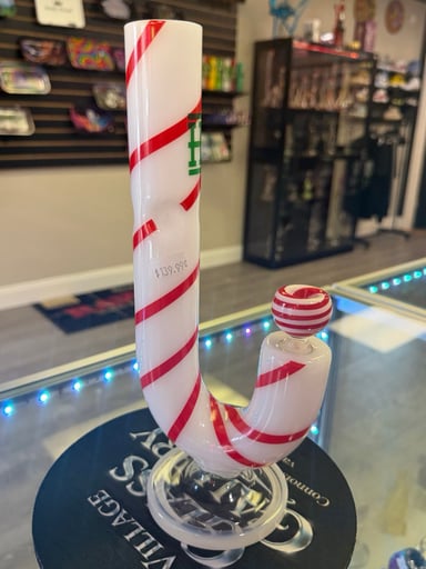 Preview pic of Hemper XL Candy Cane Water Pipe 10.5"