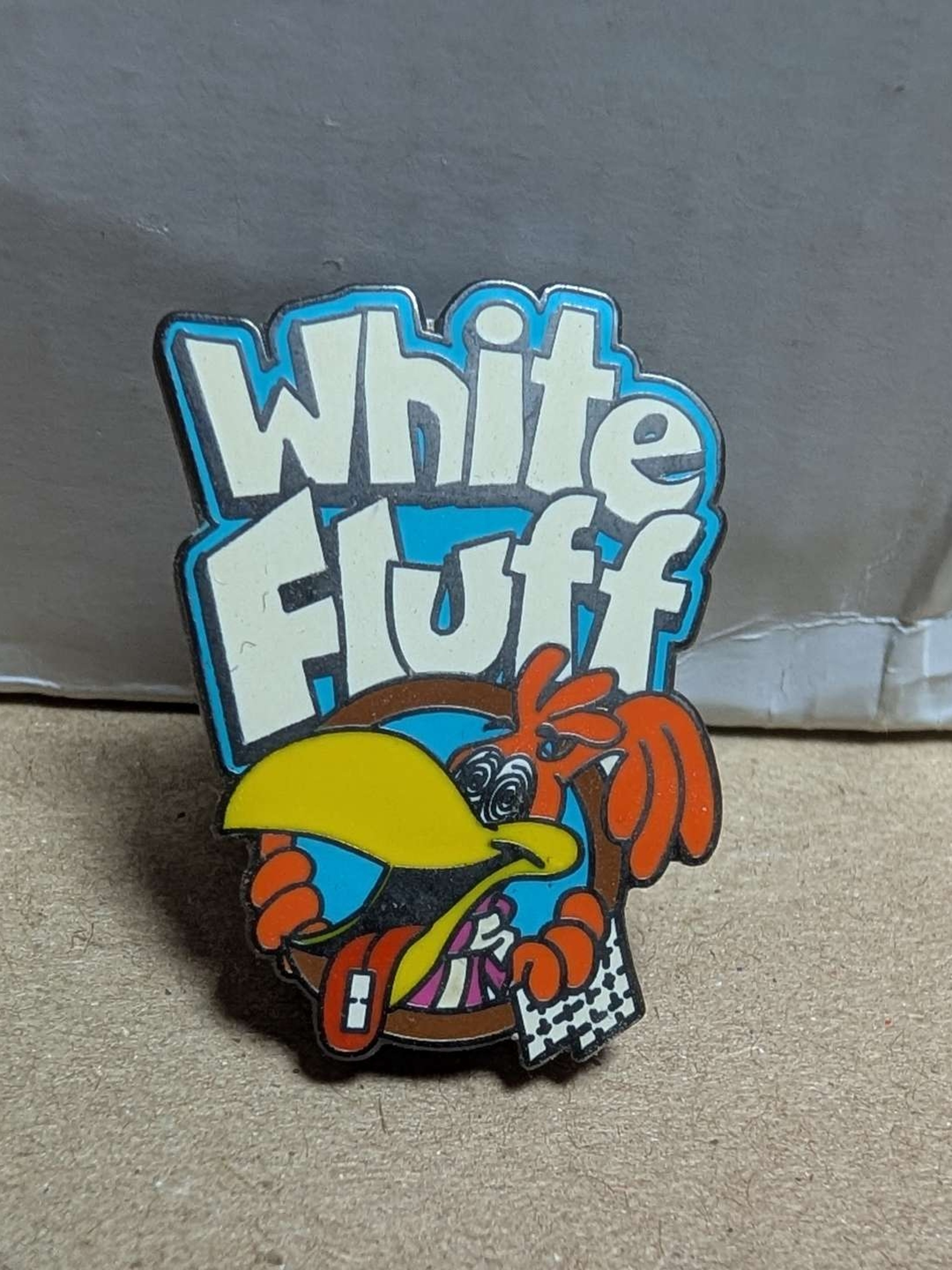 White Fluff (Cocoa Puffs Spoof) LSD Acid Enamel Pin image 0