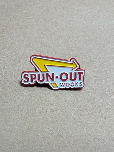 Preview pic of Spun Out Wooks (In-N-Out Burger Spoof) LSD Acid Enamel Pin