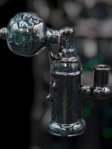 Preview pic of Rone Glass Mini Spray Can Jet Black Crushed Opal,  10mm/90°