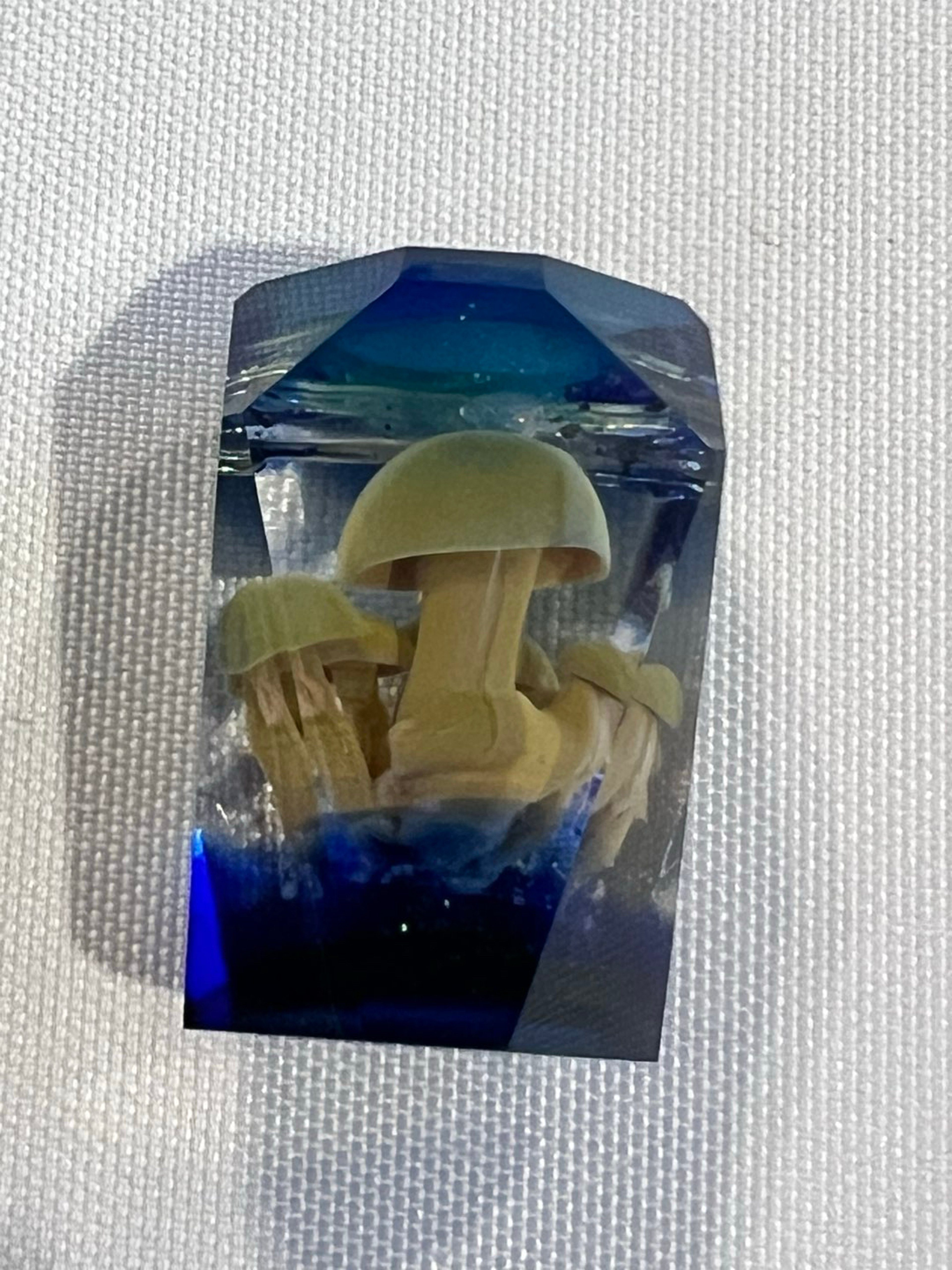 Preview pic of UV faceted mushroom pendant