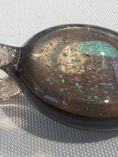 Preview pic of Kberg electrum/CFL crushed opal pendant
