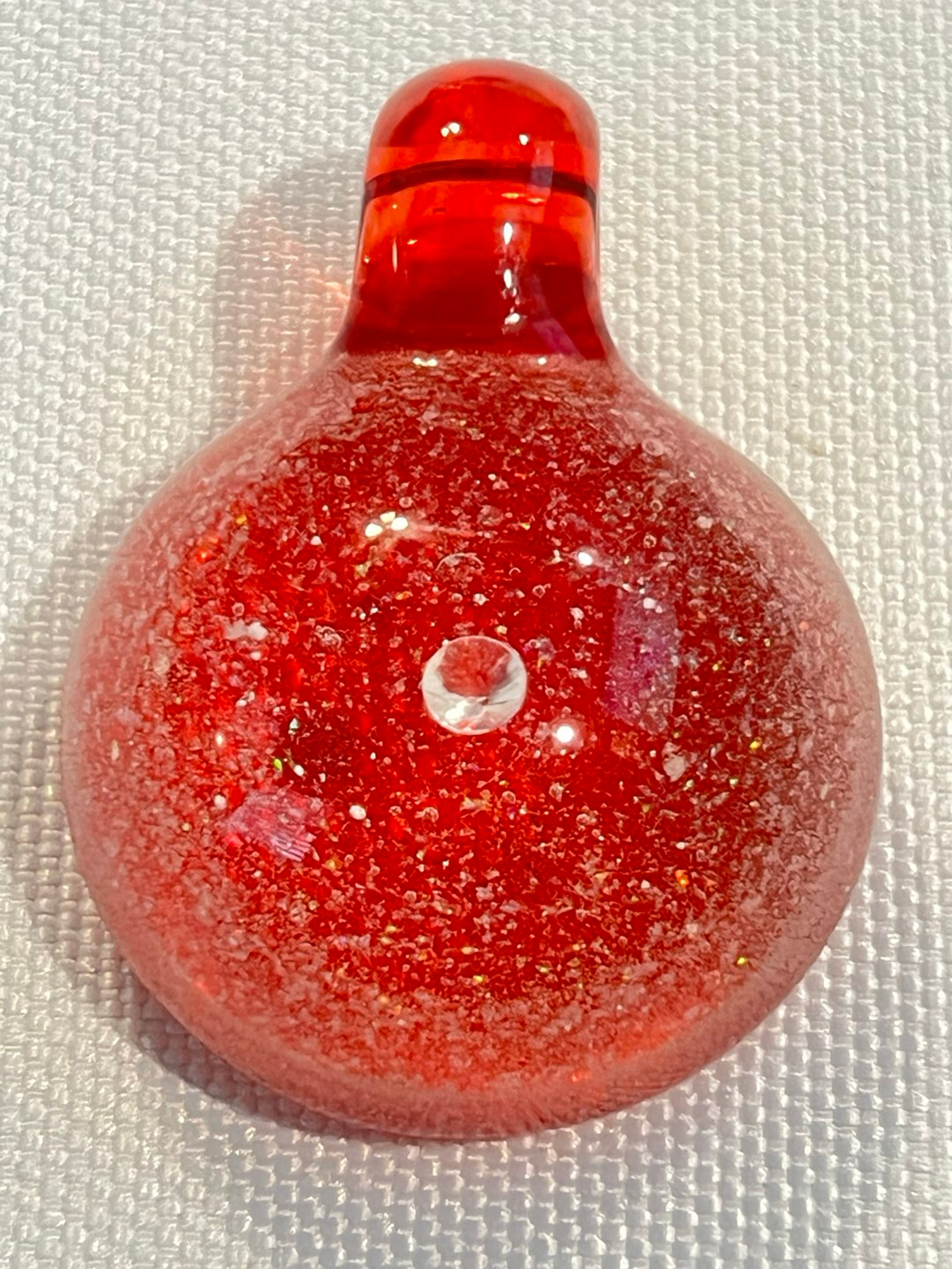 Preview pic of Erin Cartee glow/crushed opal pendant with faux diamond center