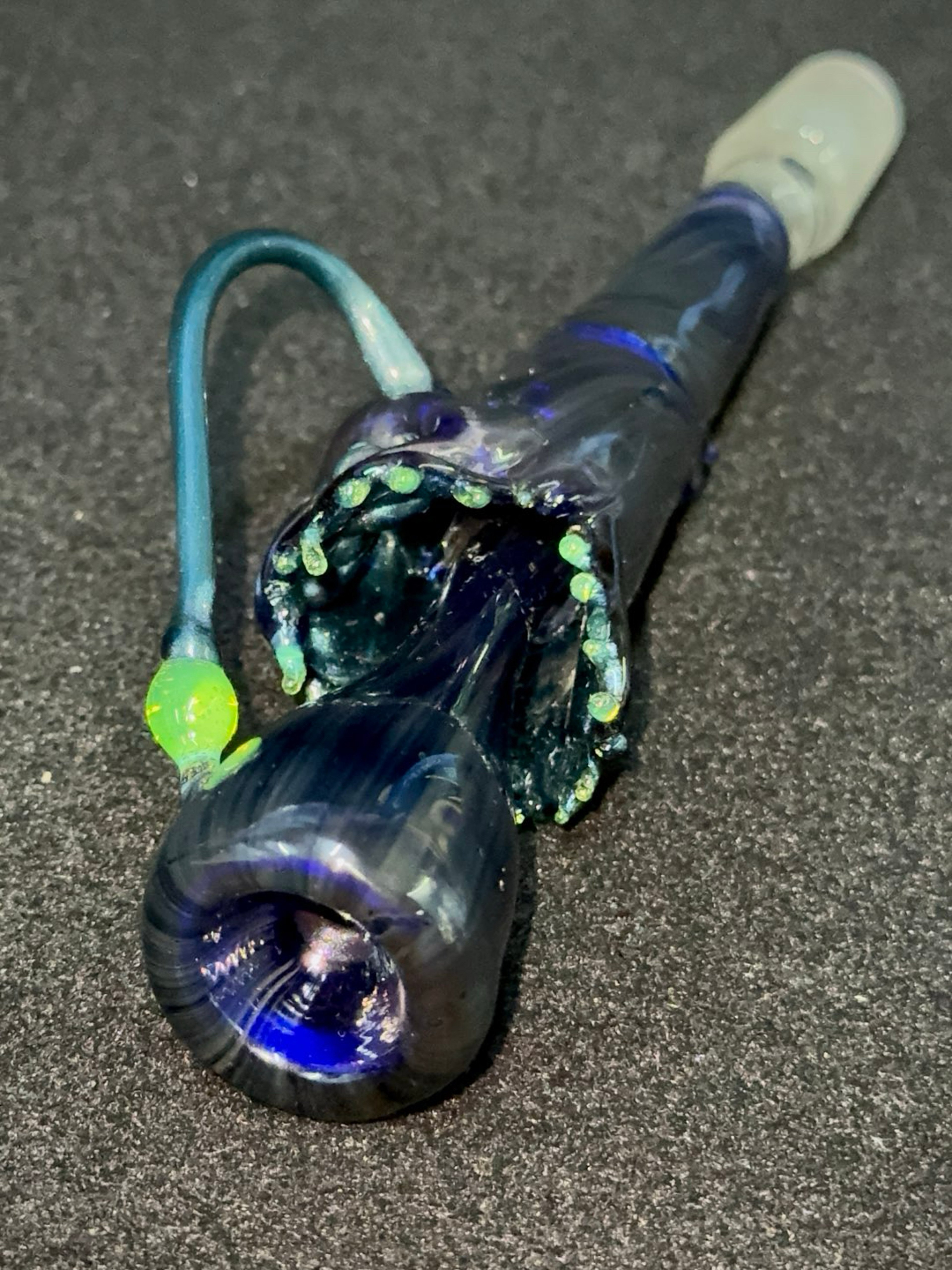 Signed Fish Sculptural Slide — 14mm Male image 0