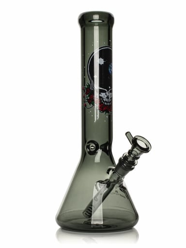Preview pic of GRATEFUL DEAD GEAR PREMIUM® 13" 7mm Thick Space Your Face Beaker Base Water Pipe