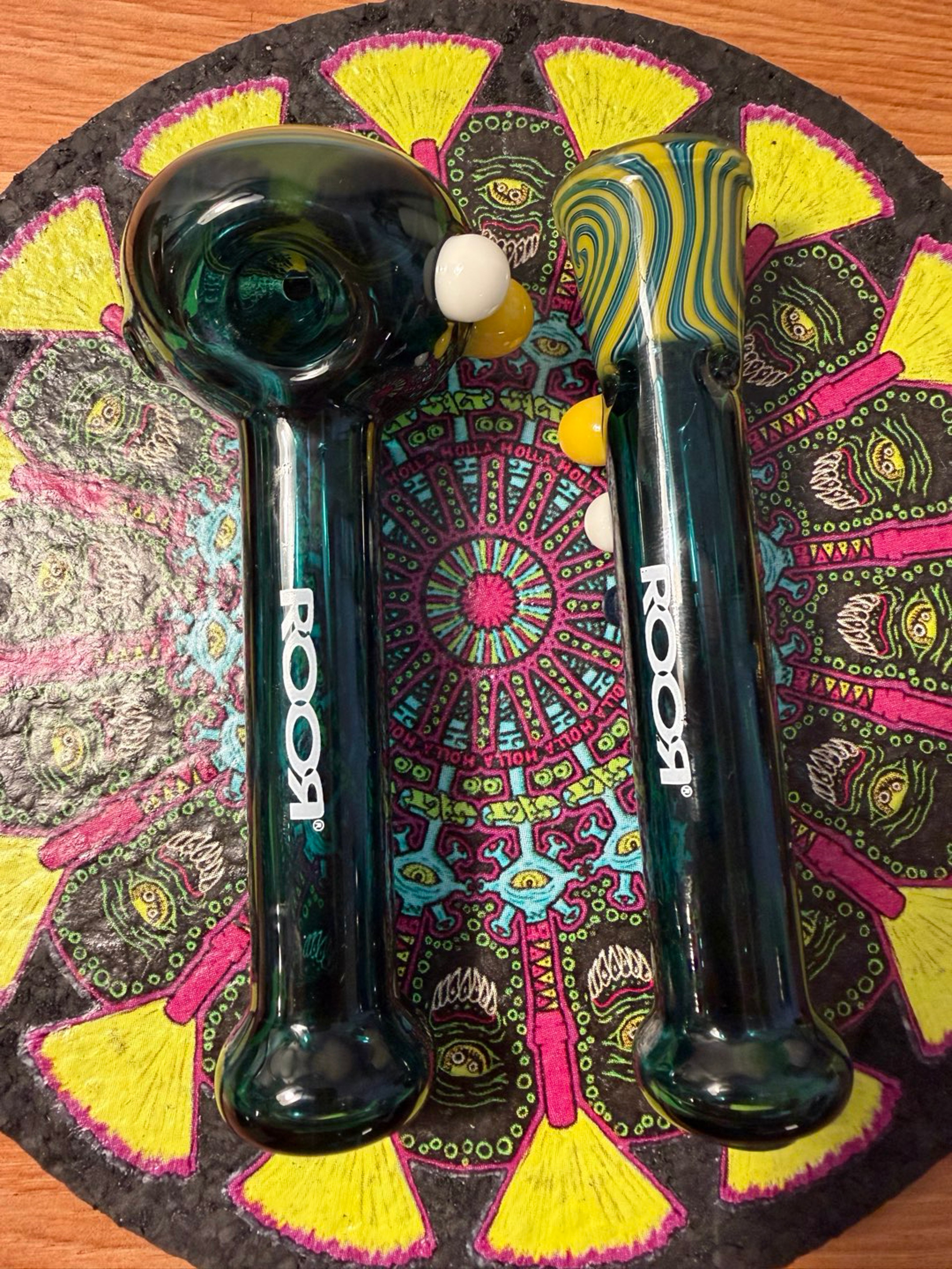 Preview pic of ROOR Custom Jade Hand Pipe + Chillum Set