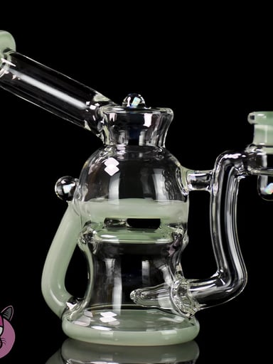 Preview pic of Frebo Glass Tributary Recycler - Opaque Aqua