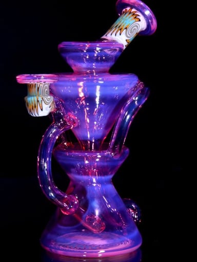 Preview pic of Captn Cronic Worked Full-size Two & Through Double-uptake Floating Recycler - Karmaline - 10mm