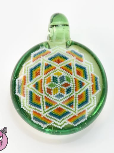 Preview pic of Newob Glass Dot Pattern Pendant