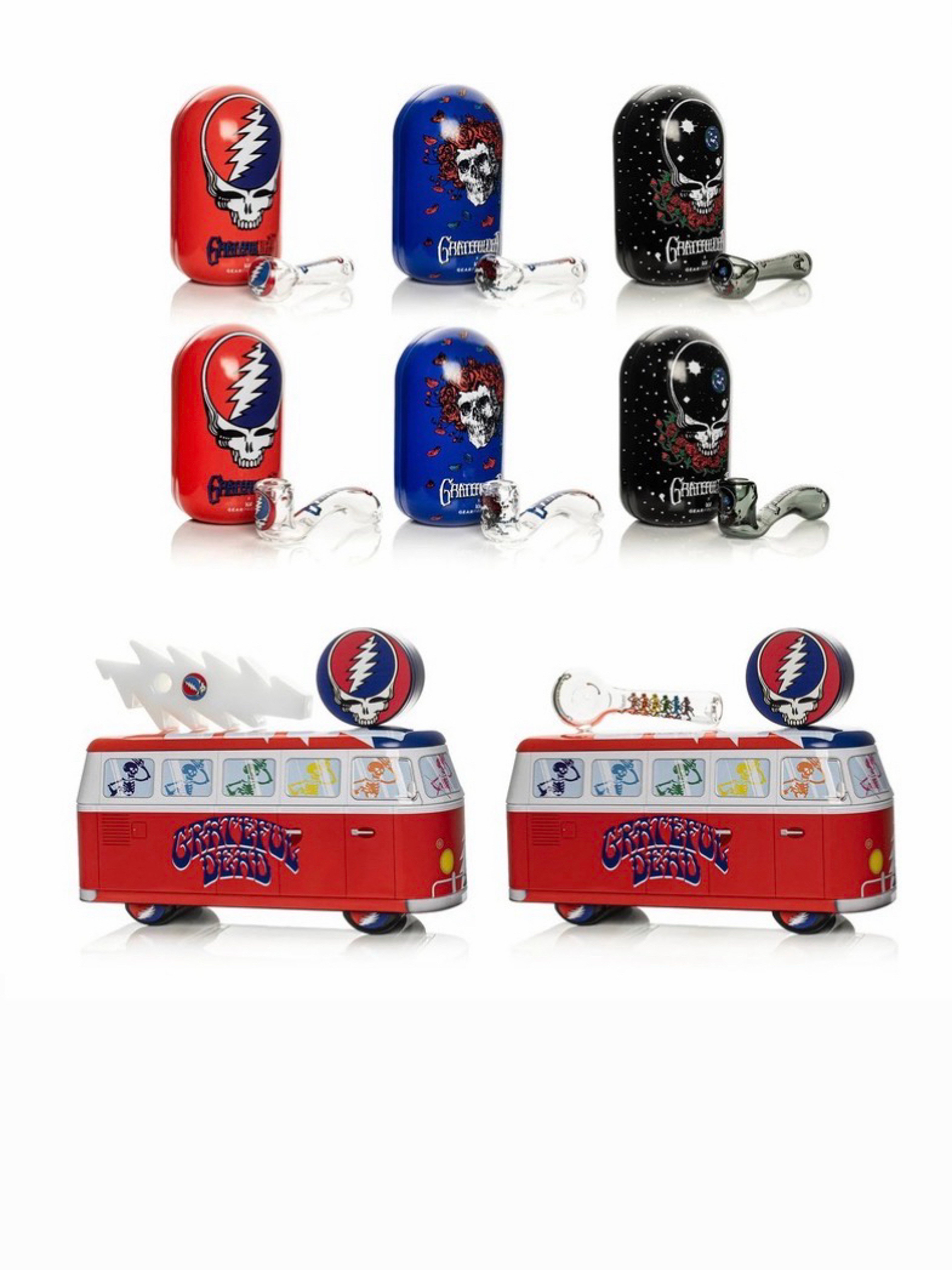 Preview pic of GRATEFUL DEAD GEAR PREMIUM® Grateful Dead Hand Pipe in Collectible Tin Bundle