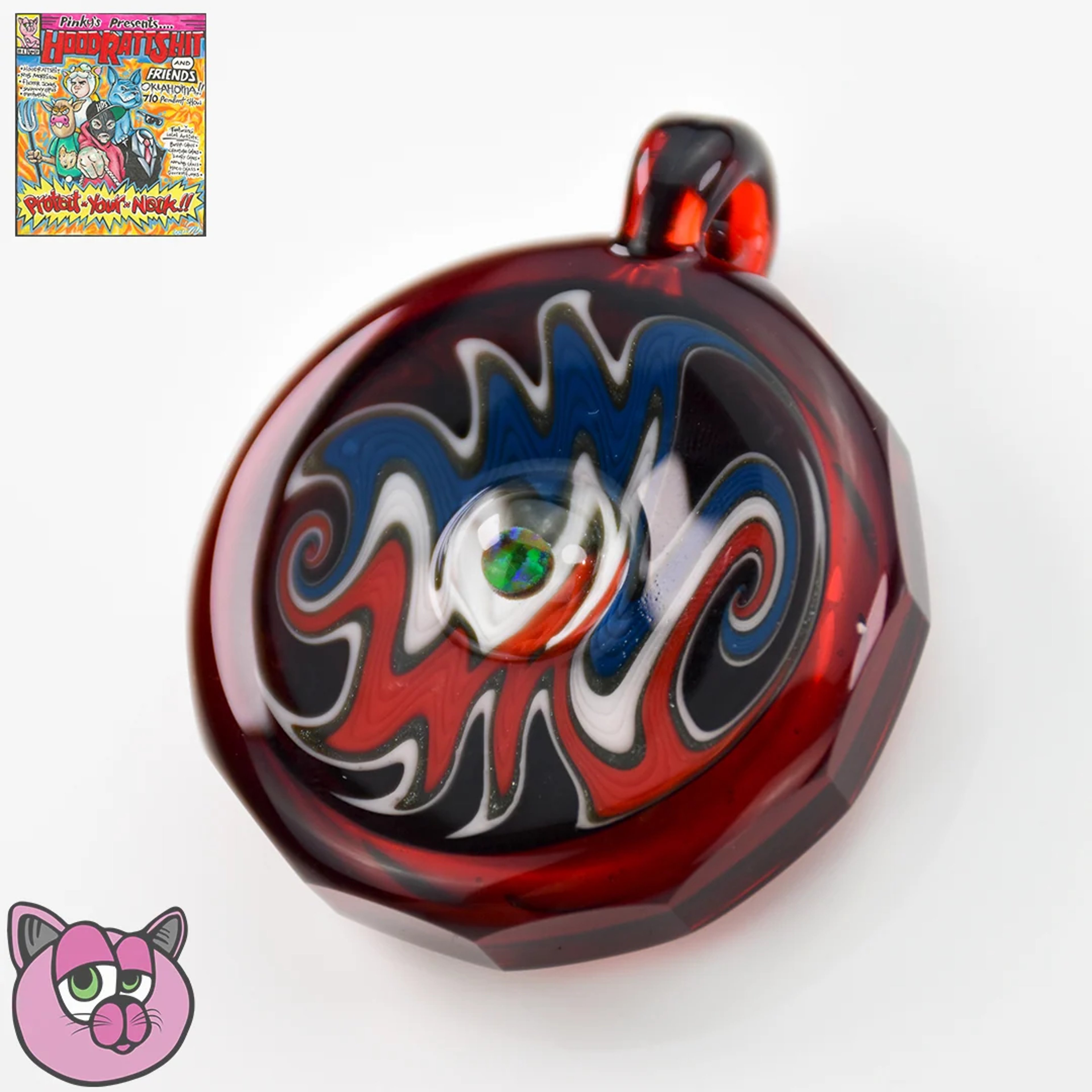 Busha Glass Faceted Pendant image 0