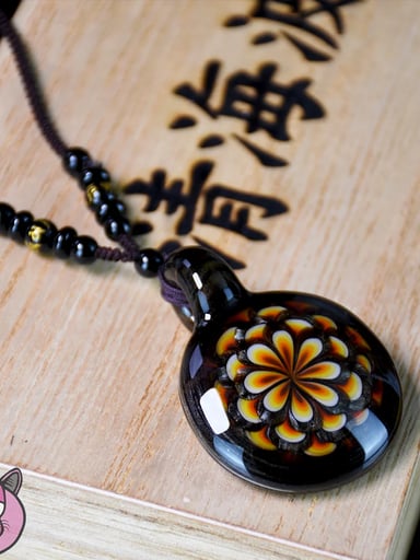 Preview pic of Seigaiha Glass Dotstack Pendant