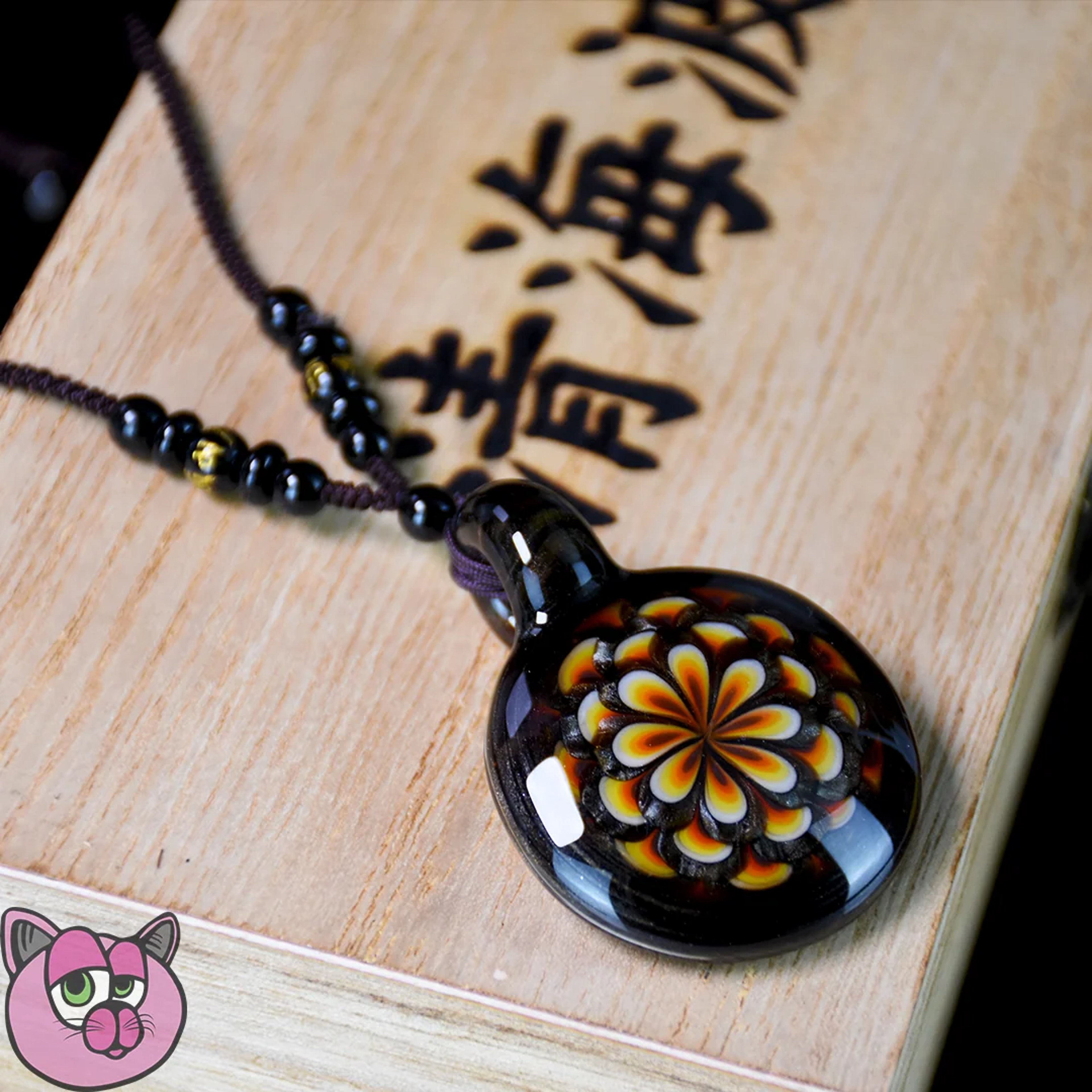 Seigaiha Glass Dotstack Pendant image 0