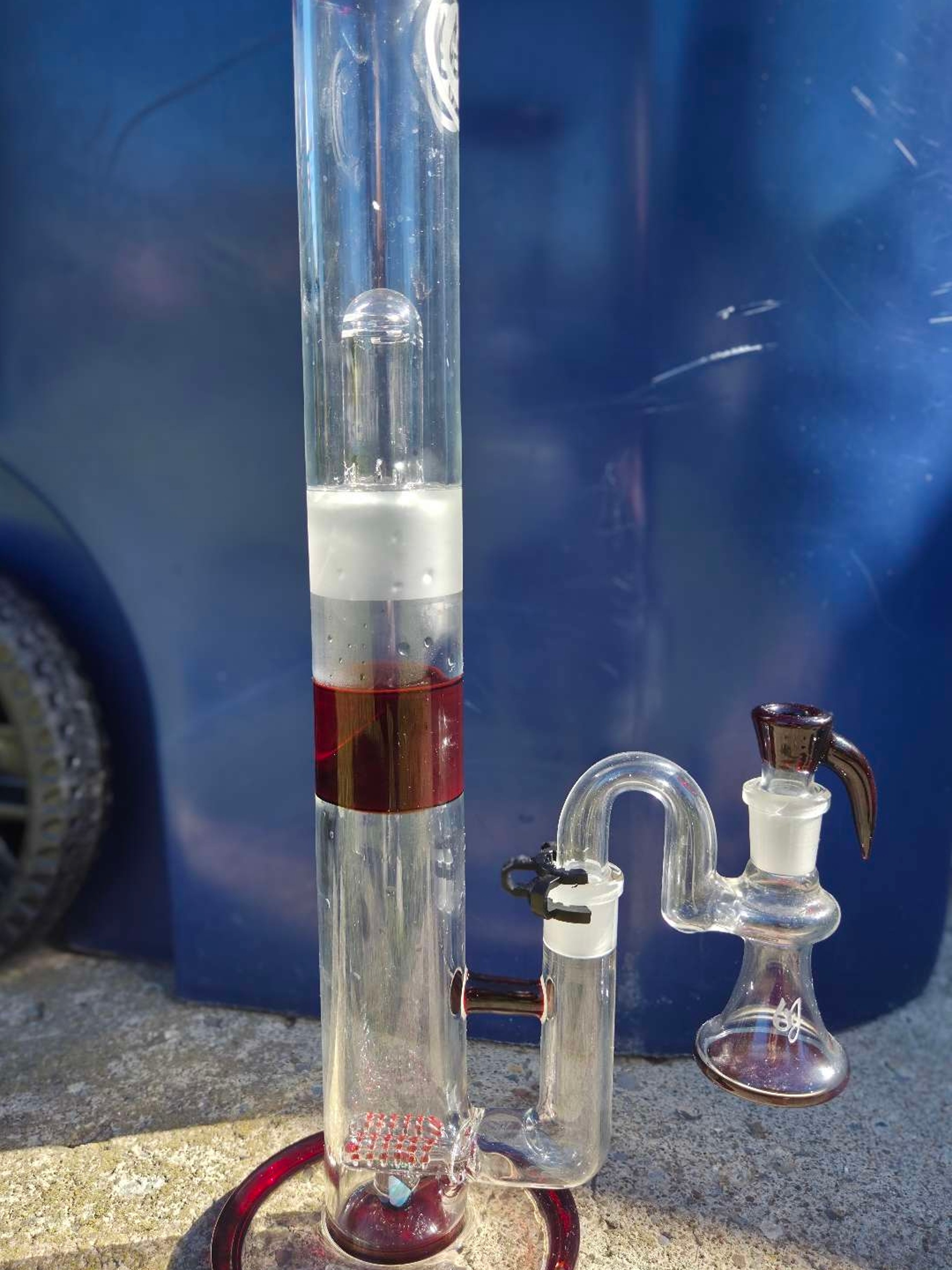 [NEW] OJ Flame 16.5" Opal Inline Recycler image 0