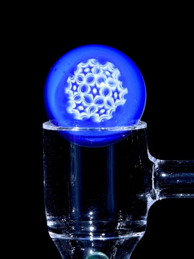 Preview pic of Josh Sable - 0.97” Topper Marble - Star Cluster Murrini/Unobtainium Encalmo