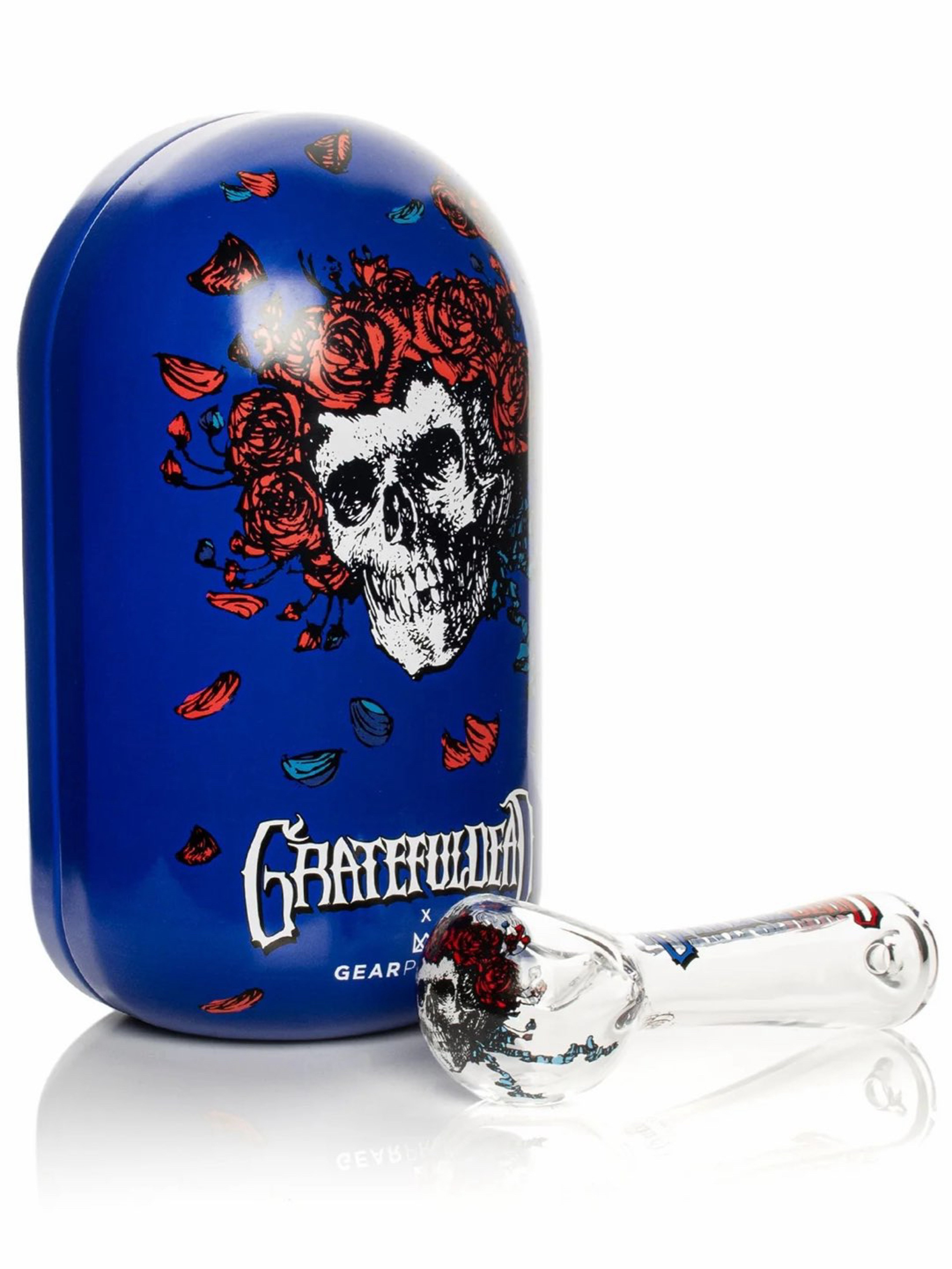 Preview pic of GRATEFUL DEAD GEAR PREMIUM® 4.5" Bertha Spoon Hand Pipe in Collectible Tin