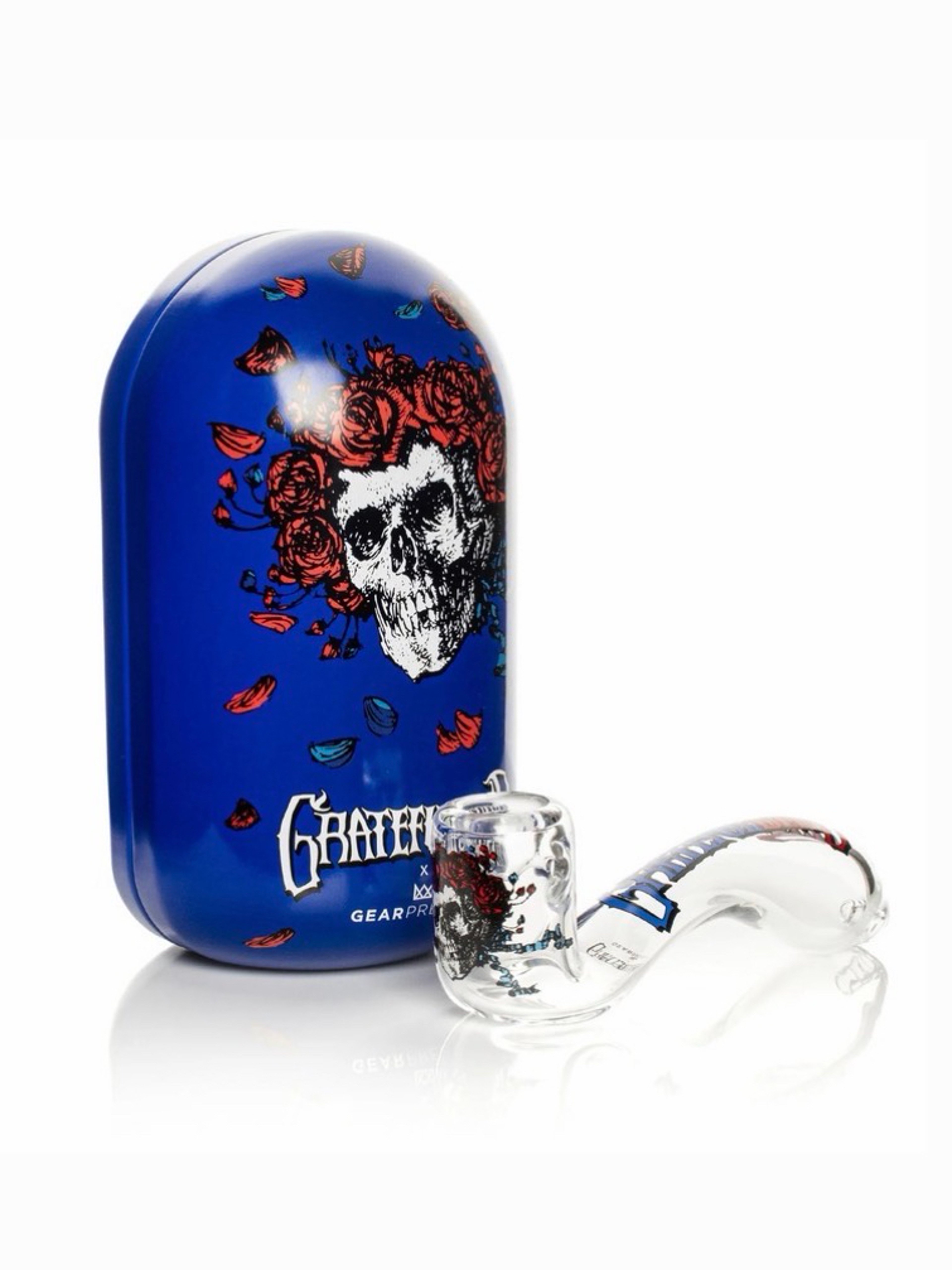 Preview pic of GRATEFUL DEAD GEAR PREMIUM® 5.5" Bertha Sherlock Hand Pipe in Collectible Tin