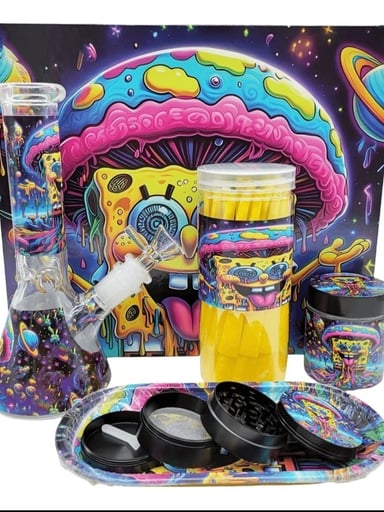 Preview pic of 8" Sponge Bob Water Bong Collector Set