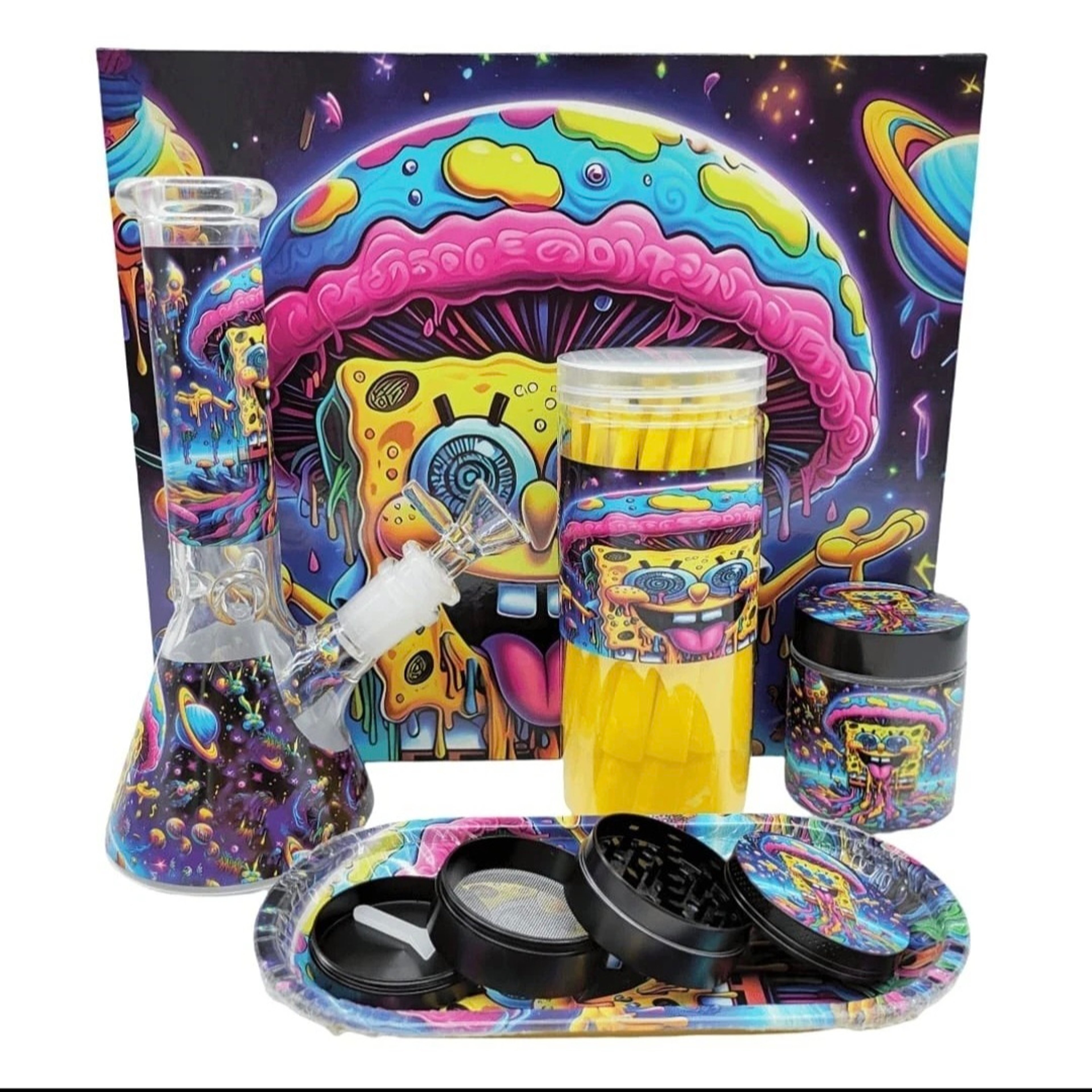 Preview pic of 8" Sponge Bob Water Bong Collector Set
