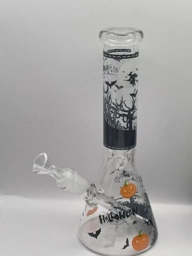 Preview pic of 10' Halloween Design Glass Water Bong W/ 14mm Bowl