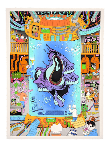 Preview pic of Aaron Brooks x Skully Vibes "Skulls and Faces" Print