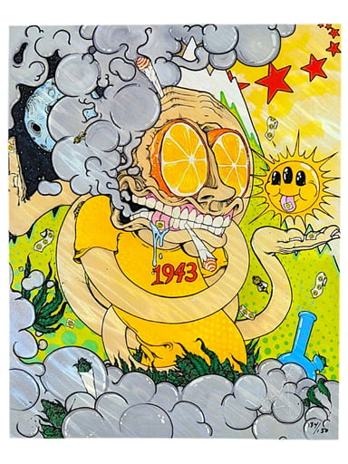 Preview pic of Aaron Brooks "1943 (Moon Lava)" Mini Print