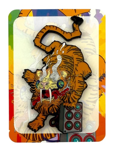 Preview pic of Aaron Brooks "Sabertooth Selekta Pin (Black)" Pin