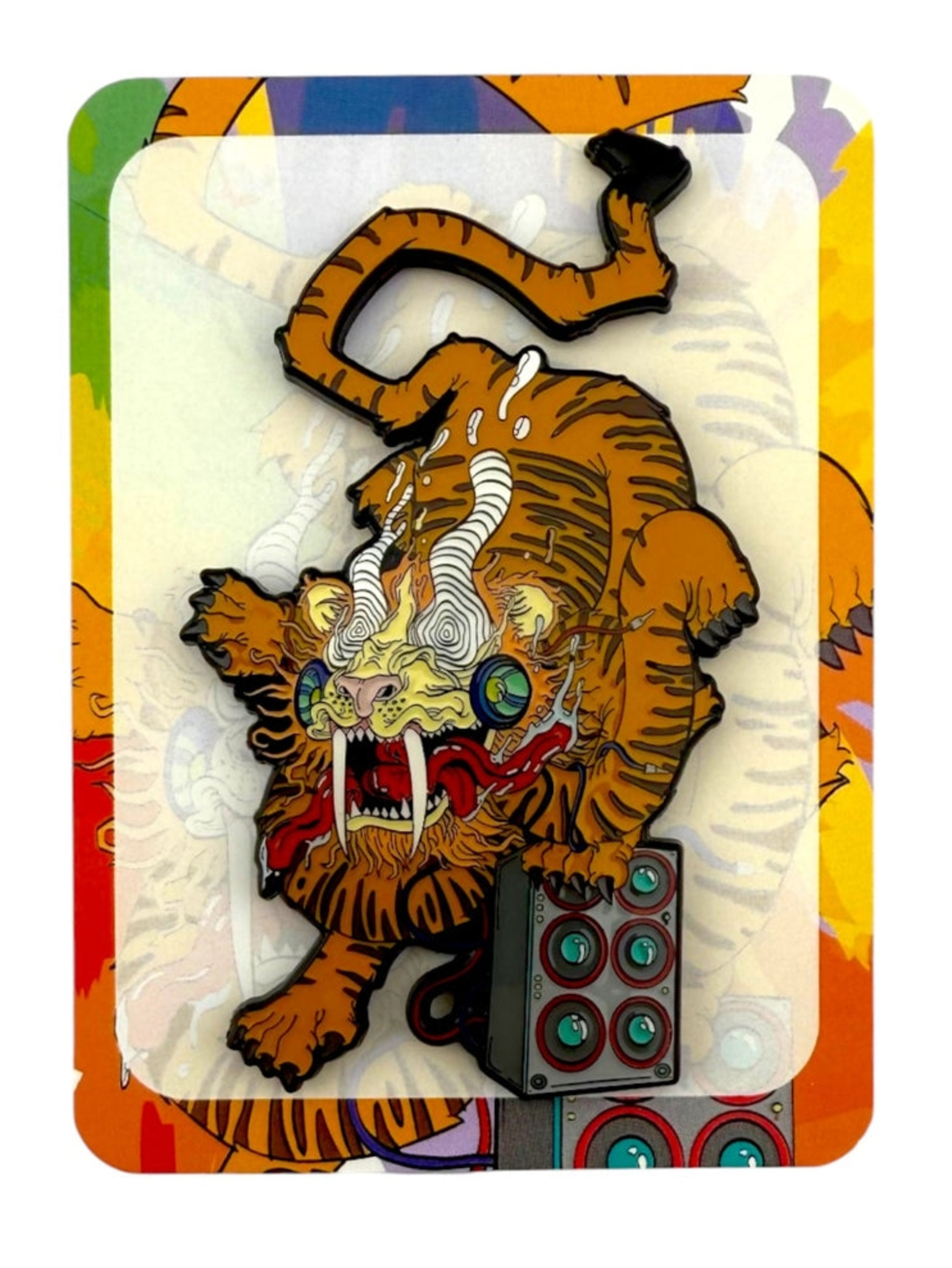 Preview pic of Aaron Brooks "Sabertooth Selekta Pin (Black)" Pin
