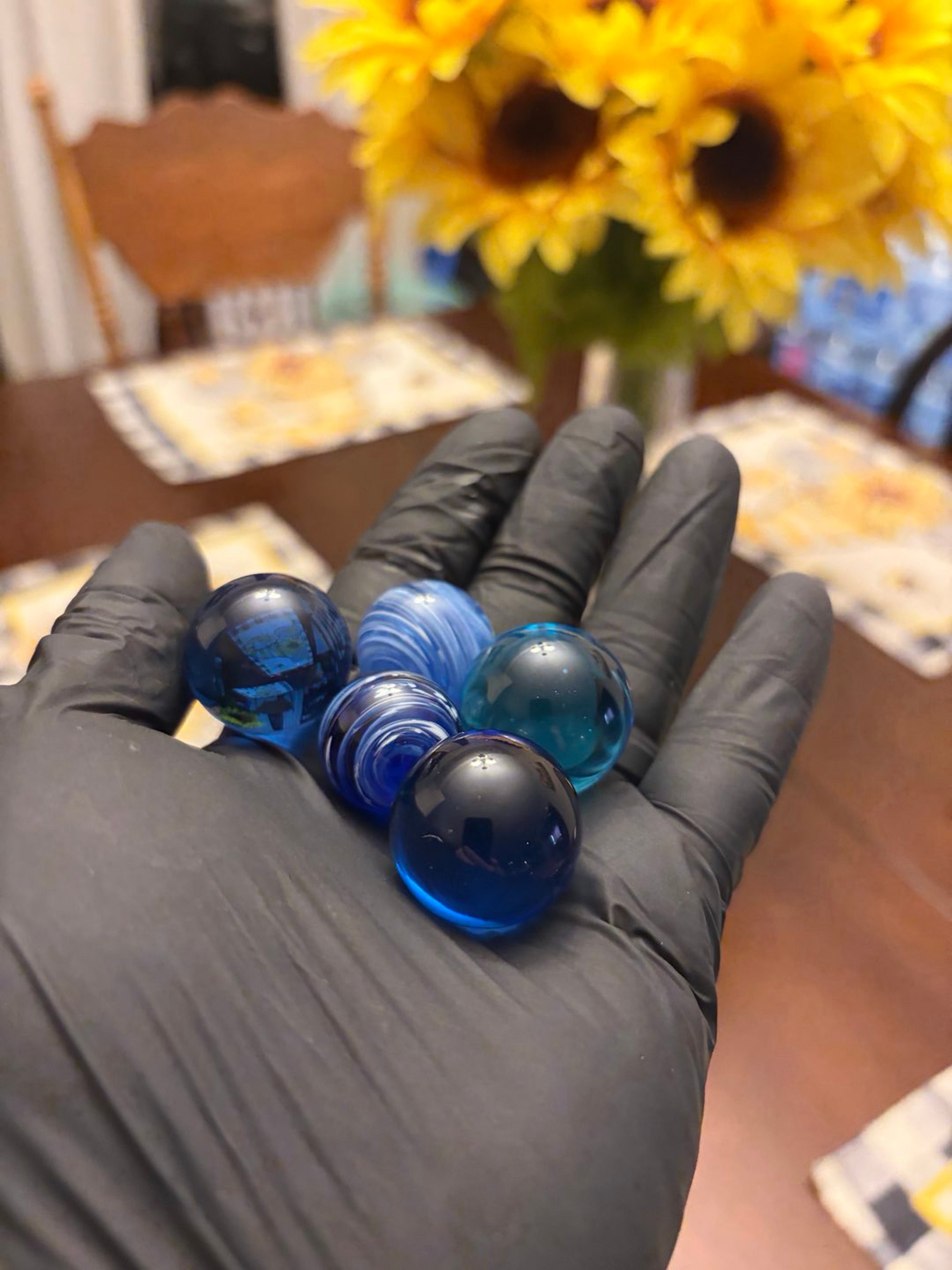 Miscellaneous blue marbles image 0