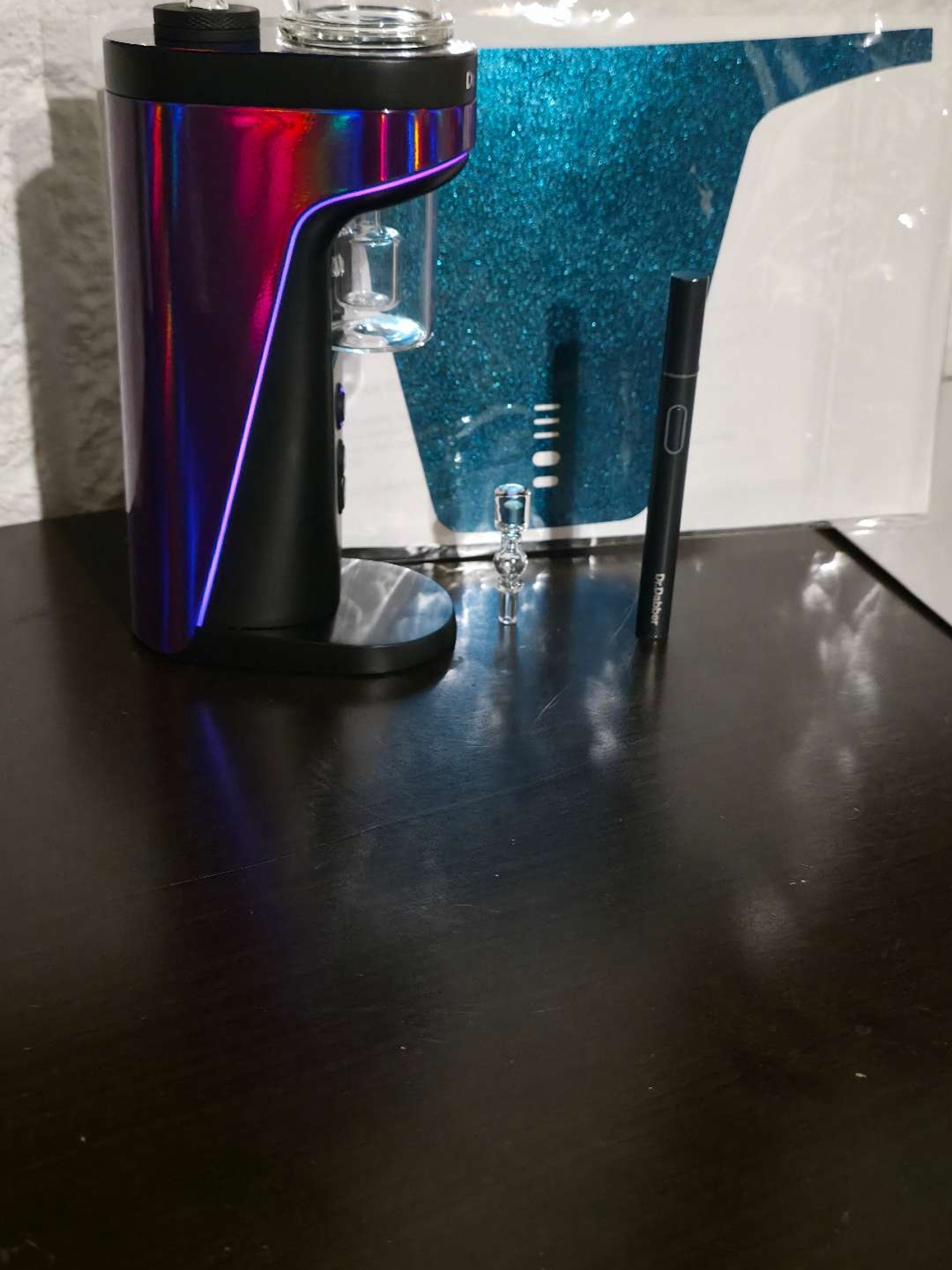 Preview pic of ***Well maintained Dr Dabber Switch2****+***Calibear Opal Pillar Joystick****+***Brand New Color Shift Purple Vinyl Wrap***