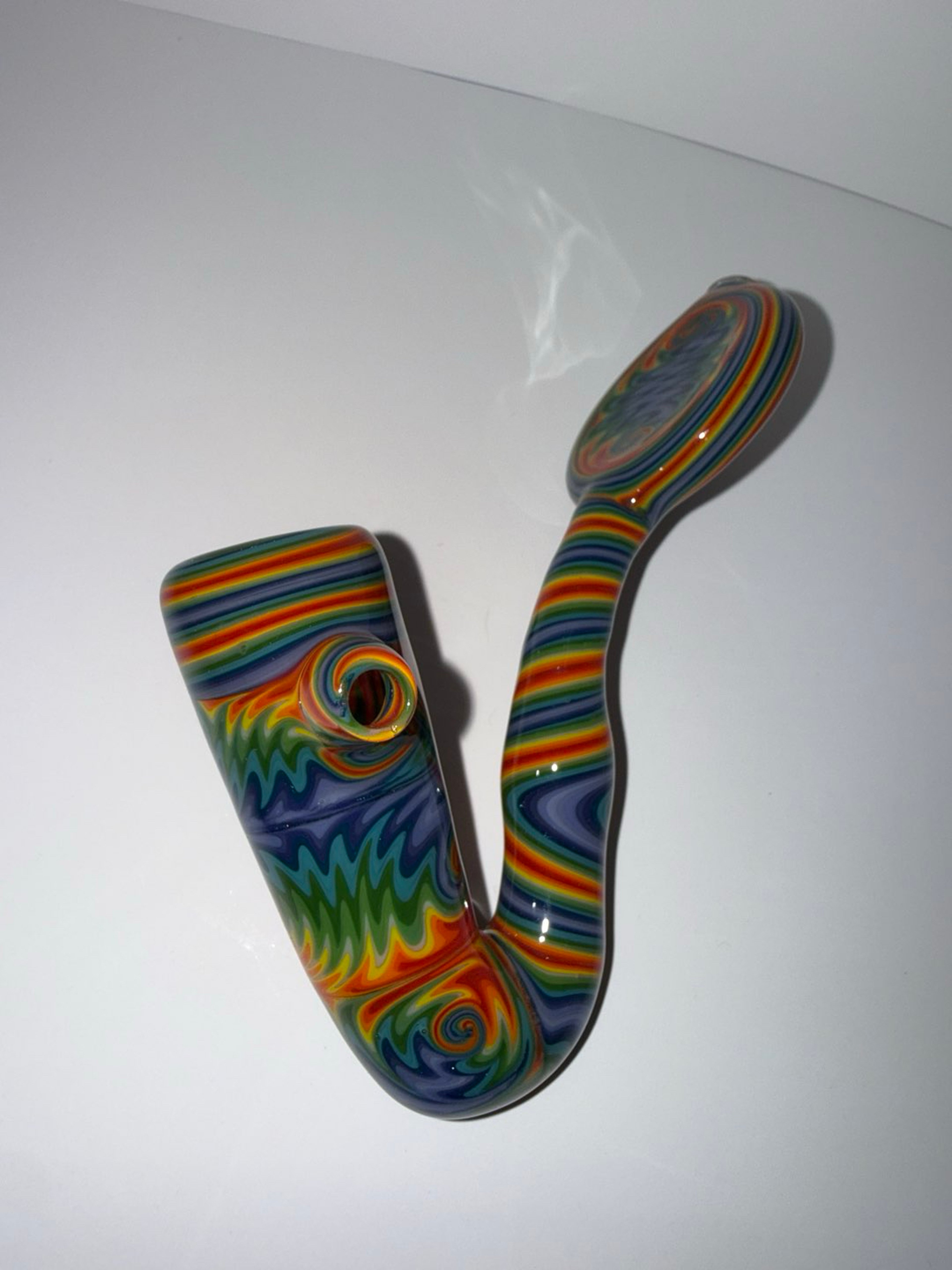 Vintage fully worked Rainbow linework Sherlock Pipe image 0