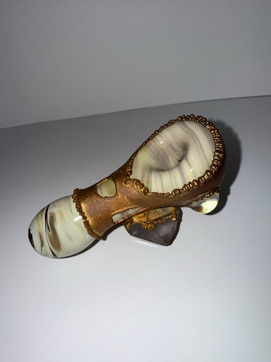 Preview pic of Steampunk Biomechanical Hand-Blown Glass Pipe
