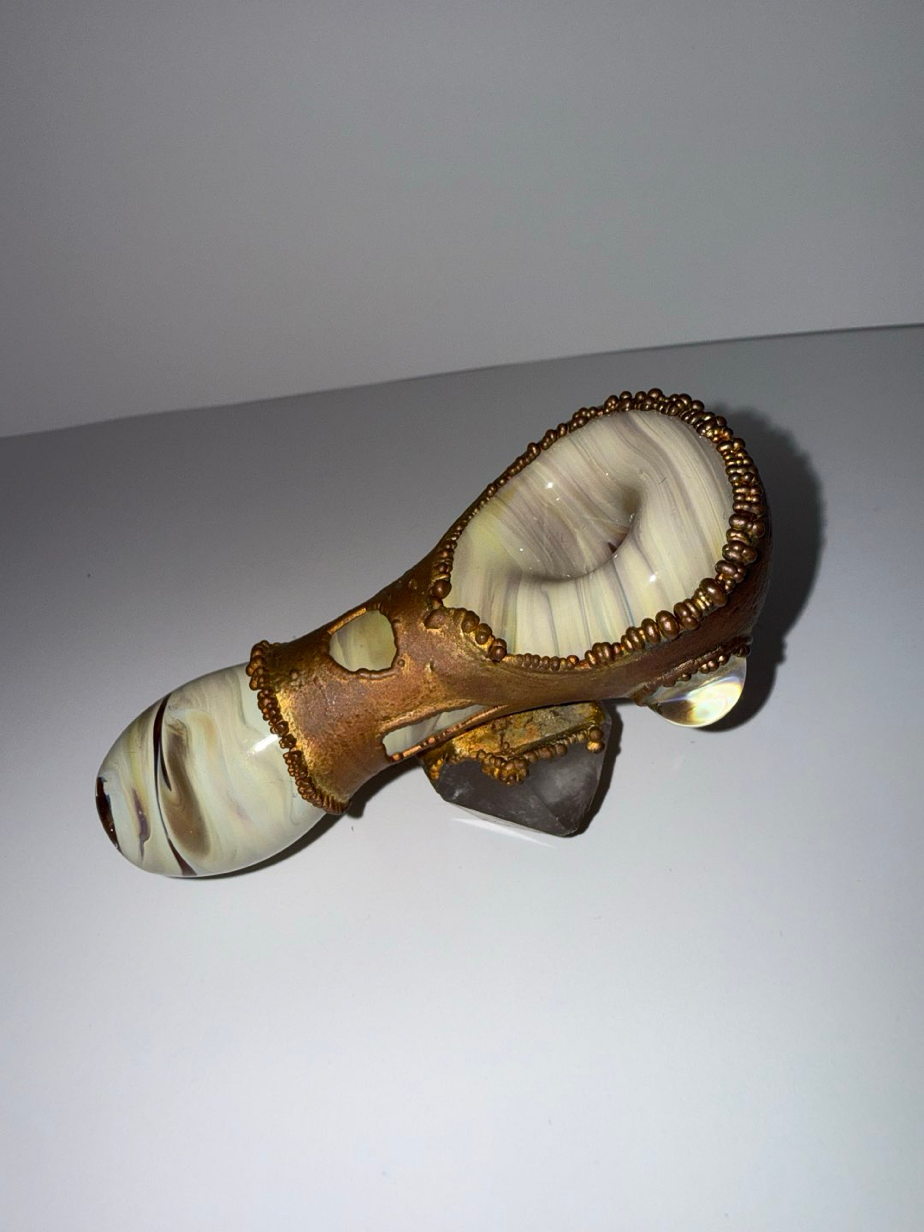 Preview pic of Steampunk Biomechanical Hand-Blown Glass Pipe