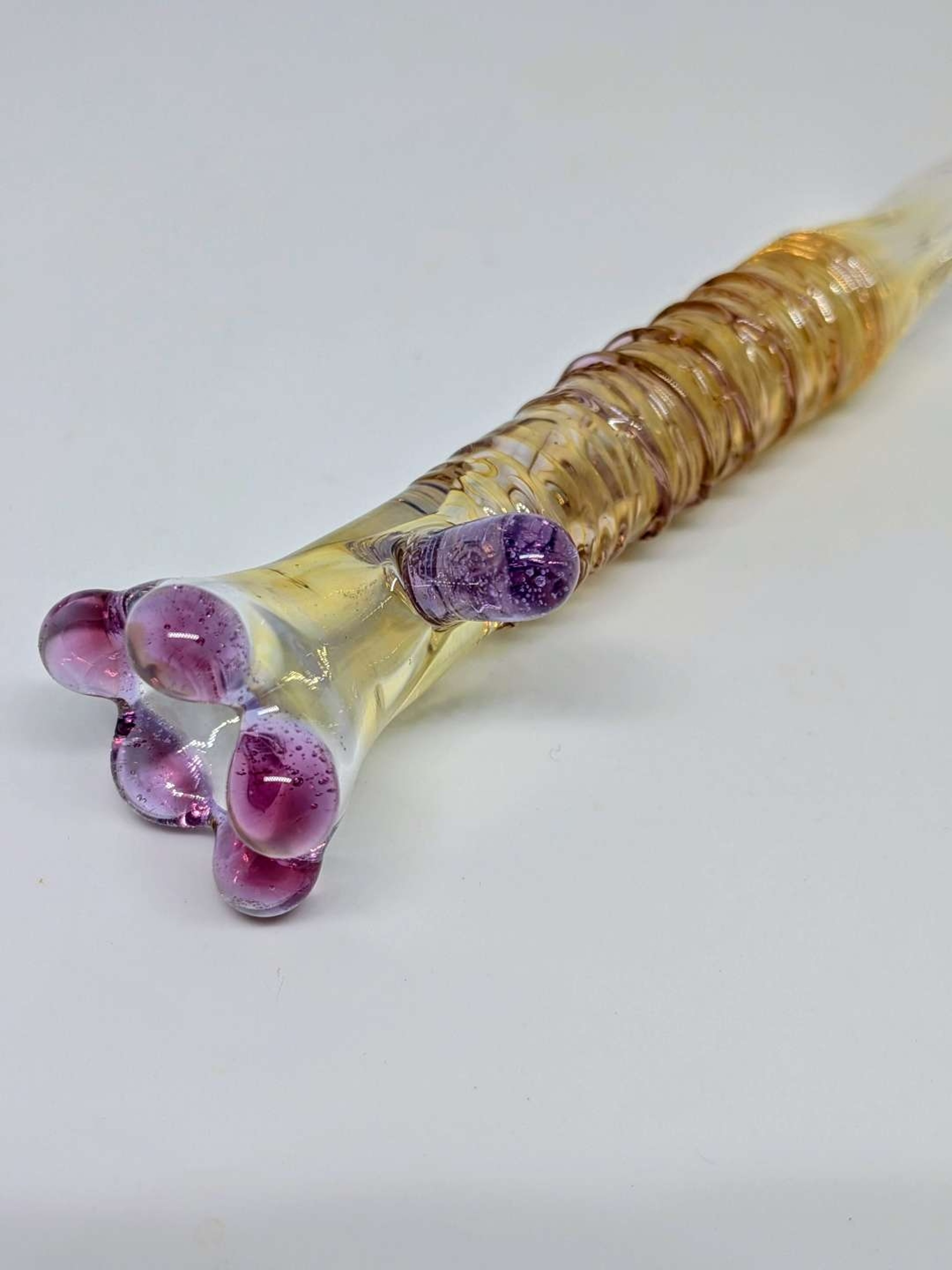 Purple Hand Wrapped Chillum image 0
