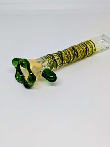Preview pic of Dark Green Hand Wrapped Chillum