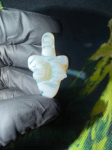 Preview pic of Halloween mummy half size babe pendant UV