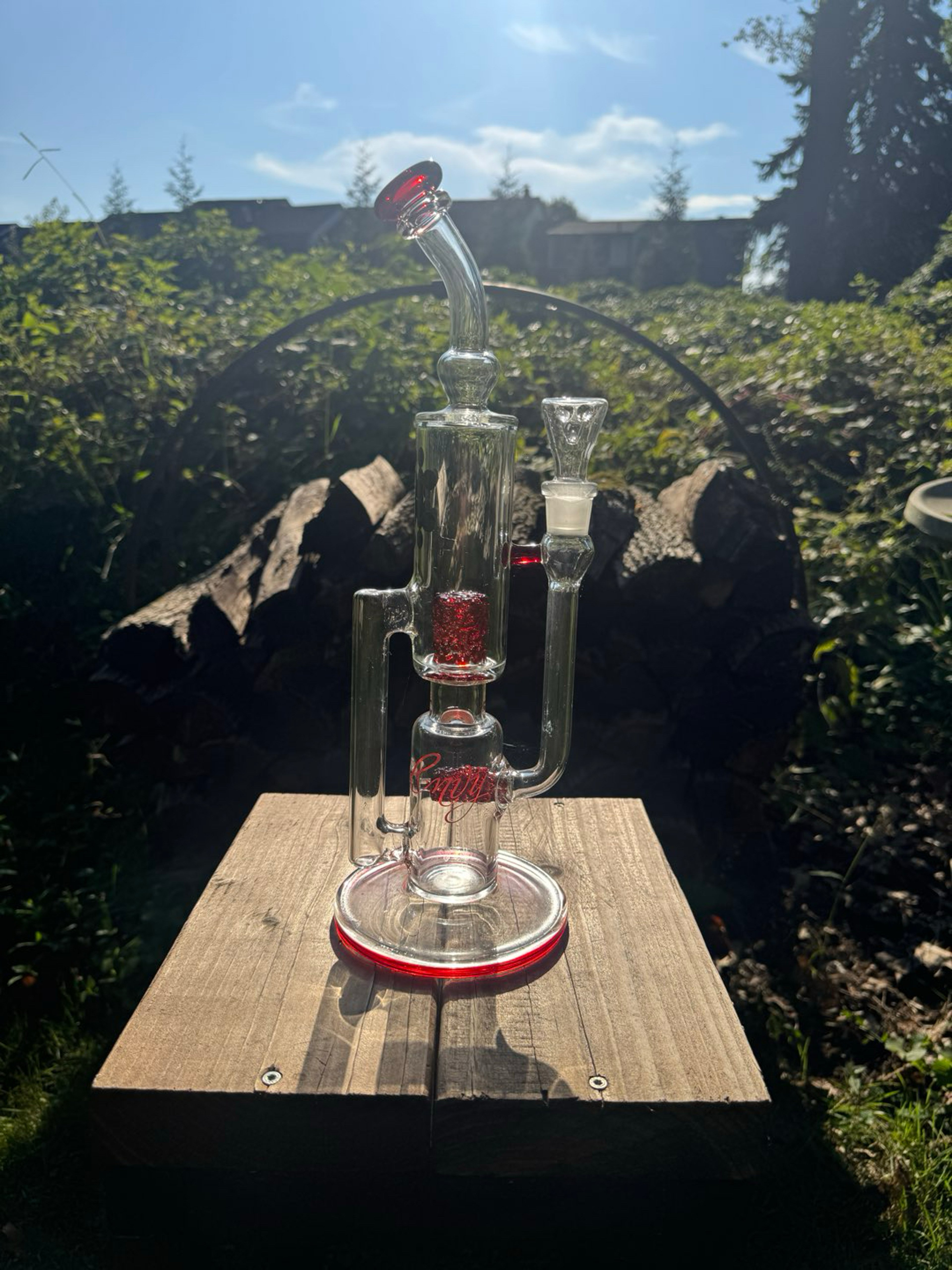 Envy Glass Candle Series Recycler – Red image 0