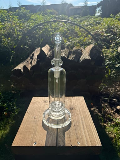Preview pic of TAG / Thick Ass Glass Bent Neck Dual Perc Tube