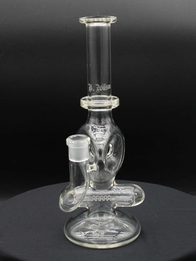 Preview pic of Ben Wilson 10" USA Glass Tube Inline Perc Triple Donut Splashguard