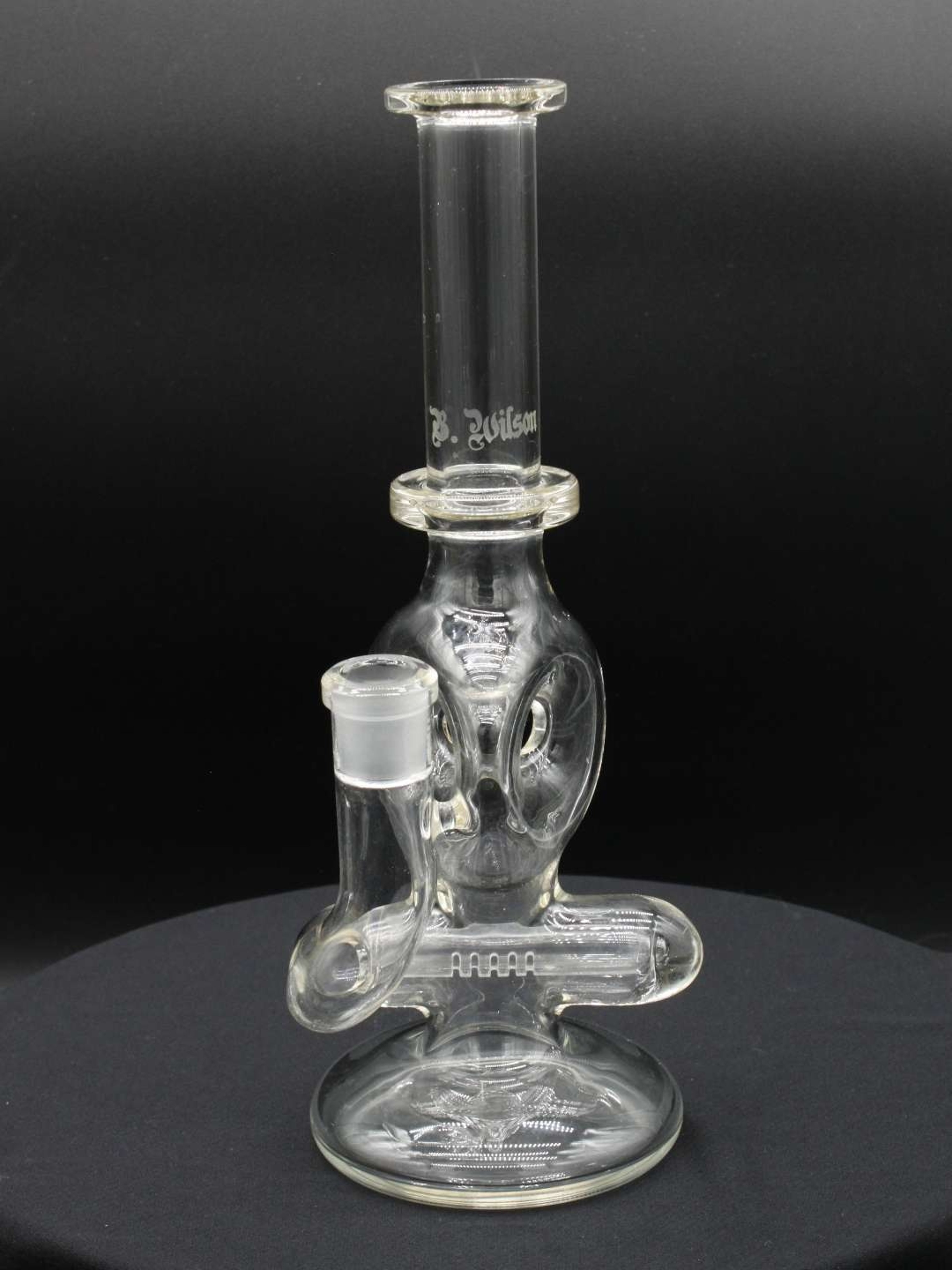 Ben Wilson 10" USA Glass Tube Inline Perc Triple Donut Splashguard image 0