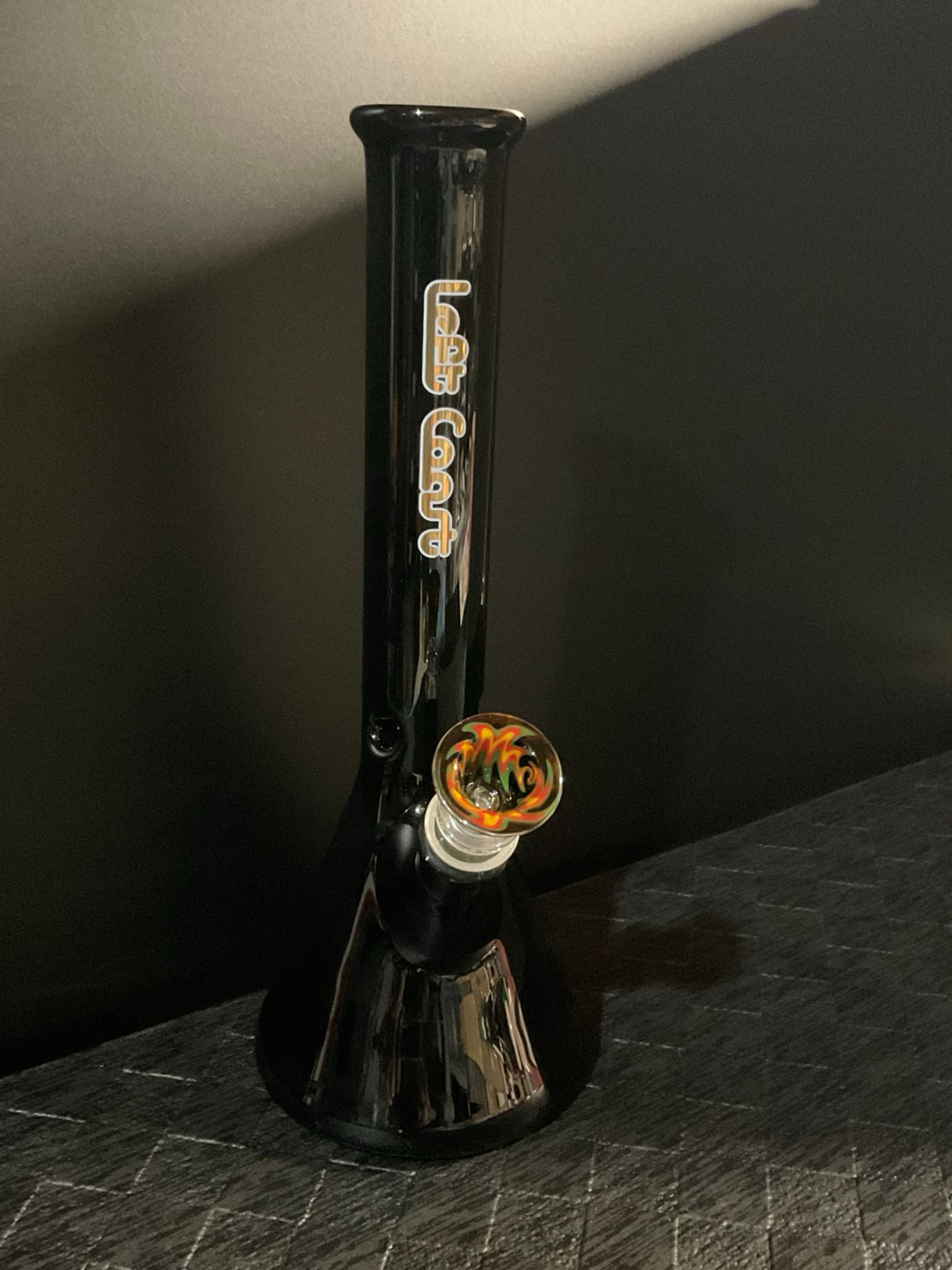 Left Coast Black 14mm Beaker Bong image 0