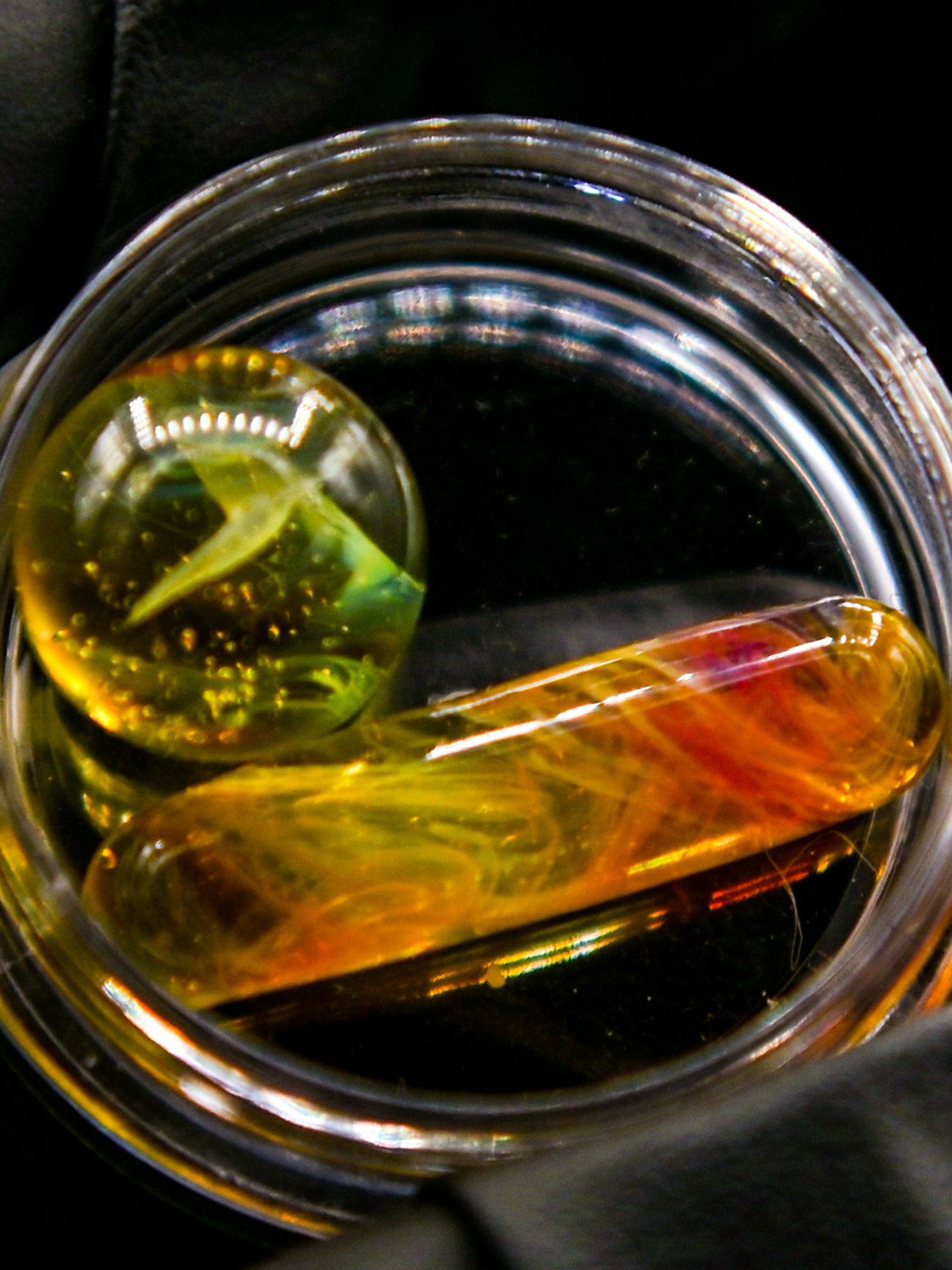 Preview pic of Amber Purple Slurper set combo (valve marble+pillar)