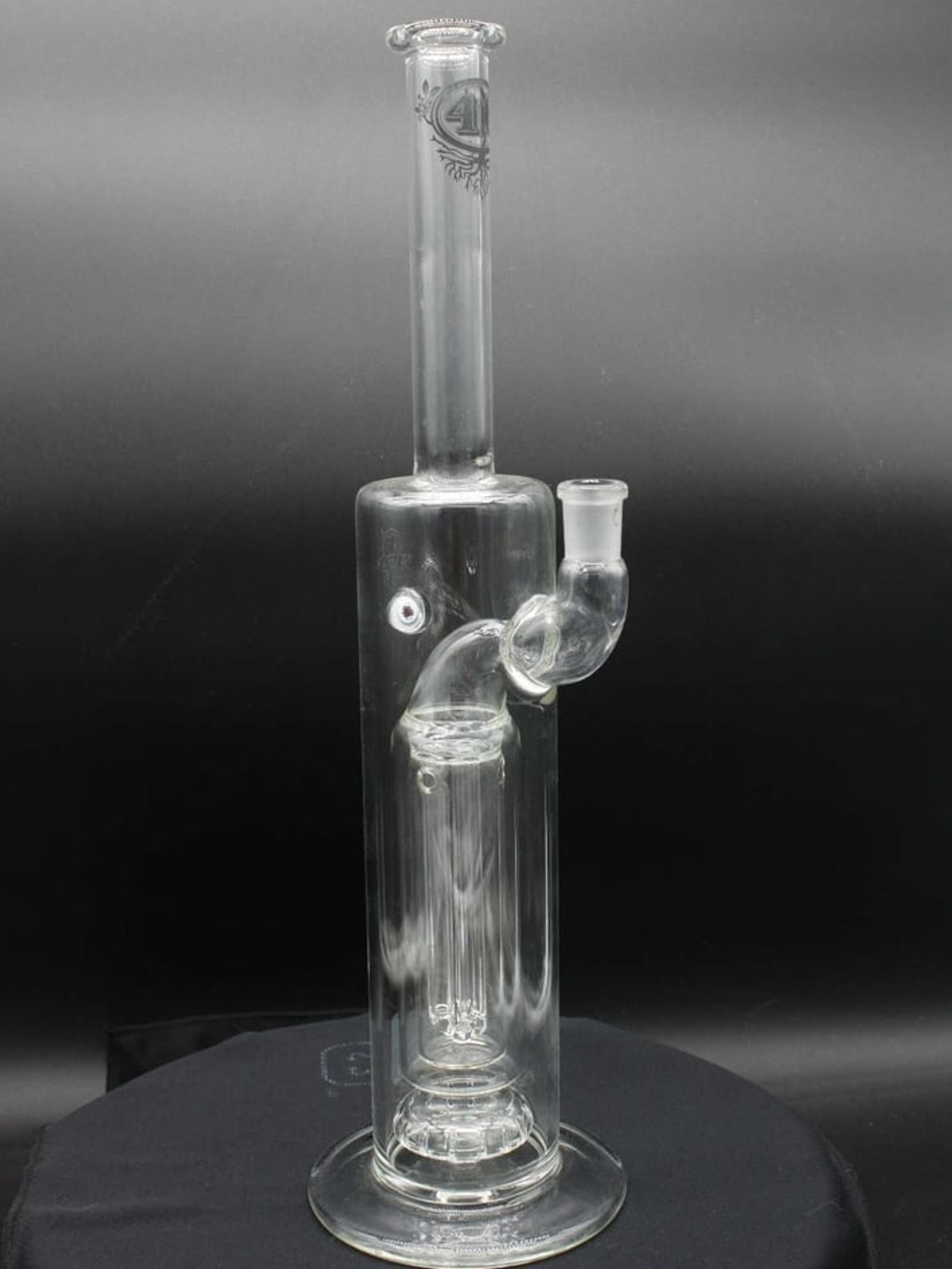 4.0 Glass Signed Eric Ross Straight Showerhead Bong image 0